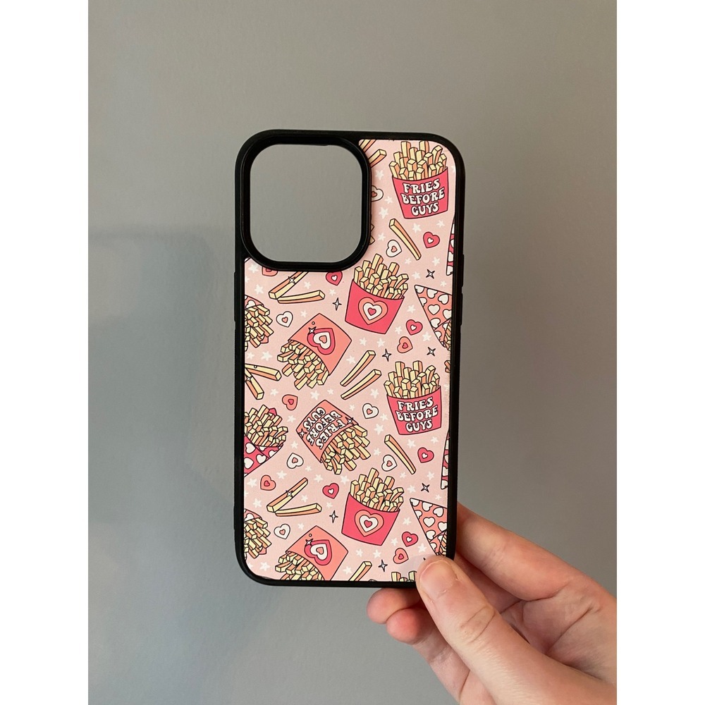 Phone Case Unisex iPhone 15 Pro Max Pink Fries Before Guys Graphic Pattern